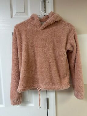 Planet Gold Plush Drawstring Hem Hoodie